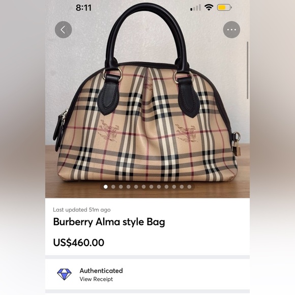 Burberry alma style (dome) bag - Picture 16 of 16